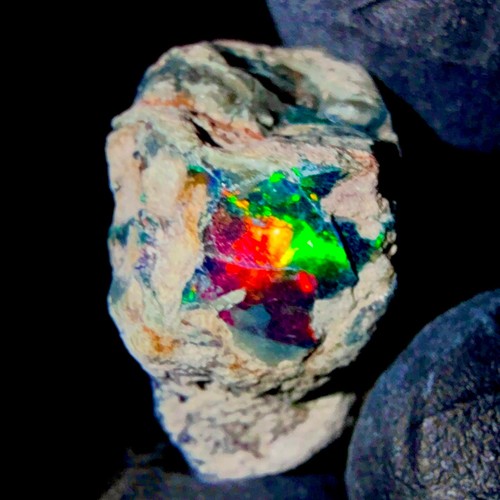 Fire opal nero - nero, gemma